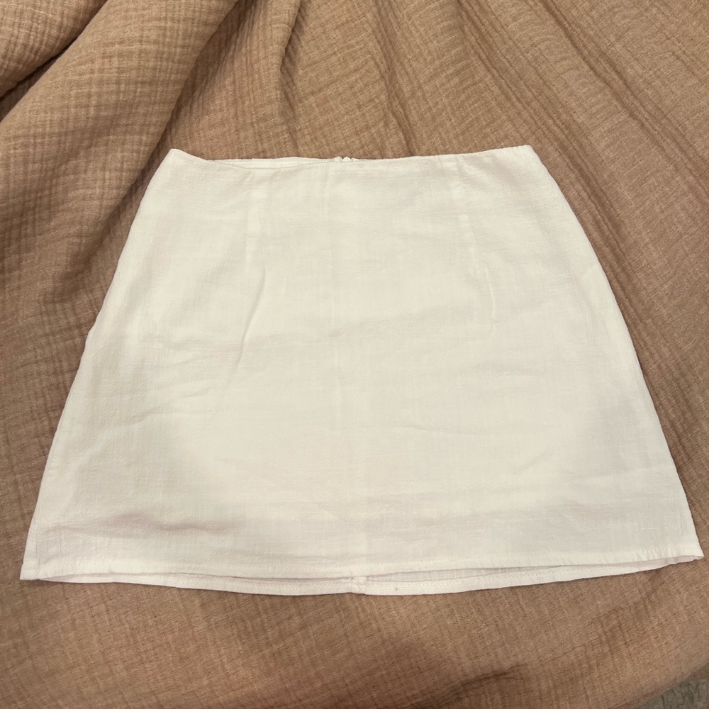 Princess Polly white linen skirt